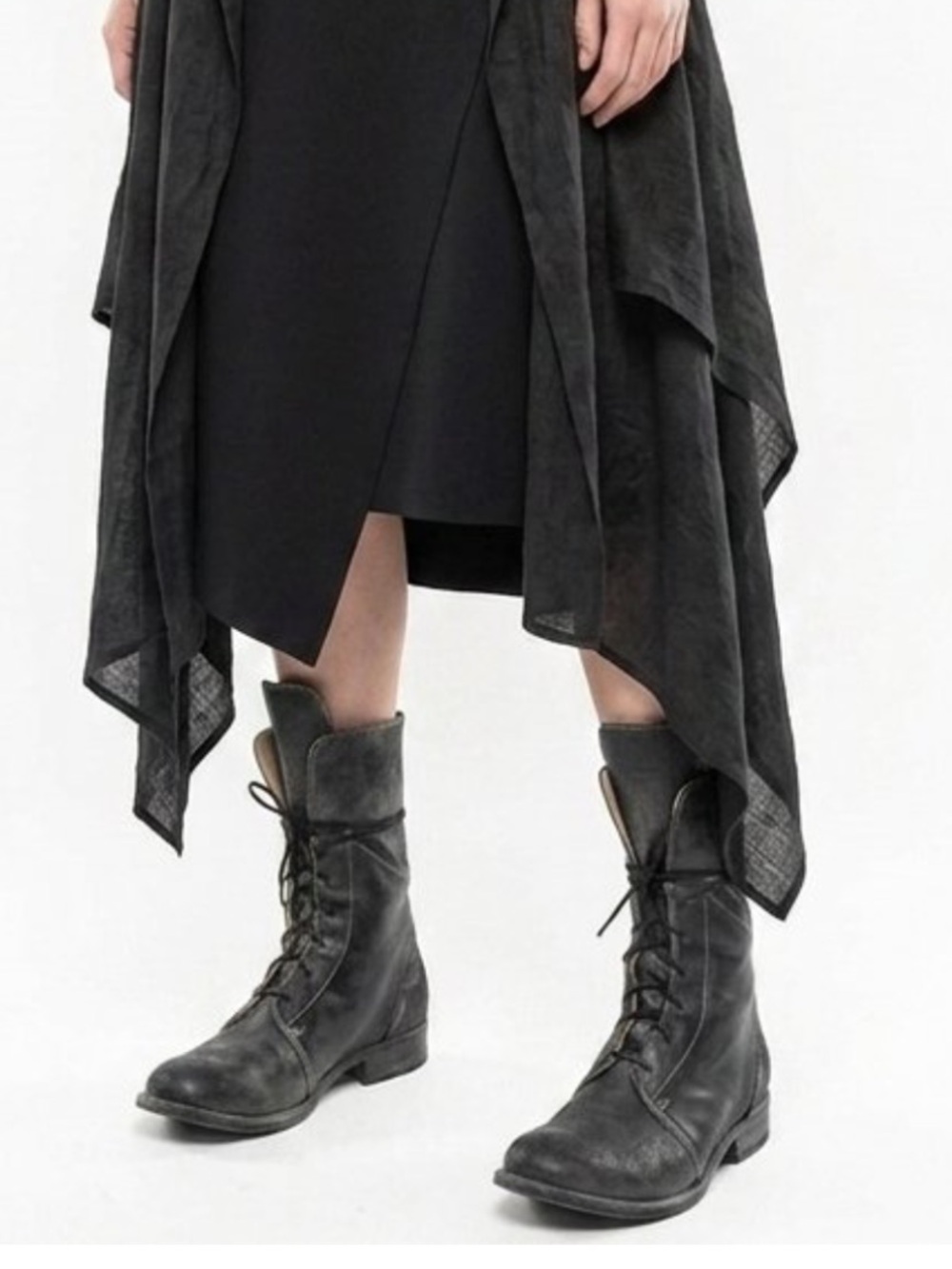 Y2K Holding Horses Anthro Leather Mid Calf Boots 10 Whimsigoth Fairy Goblincore